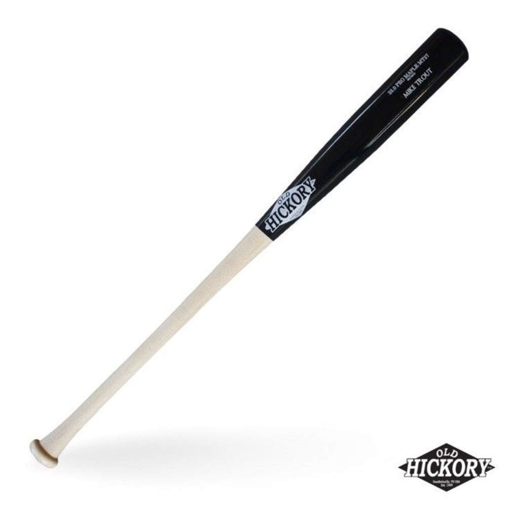 Old Hickory Mike Trout MT27 Wood Bat 33 Pro Maple Balanced 2 5/8 Cupped